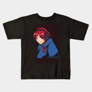 Just A Girl Who Loves Anime And Kpop Anime Lover Kids T-Shirt